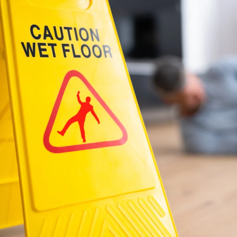 Slips From Wet Floor