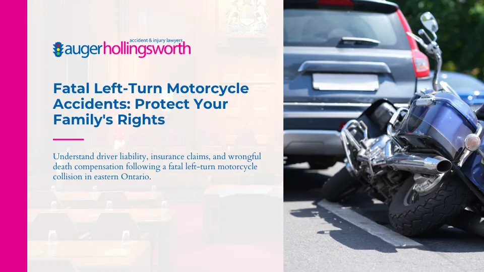 left turn motorcycle collision north glengarry