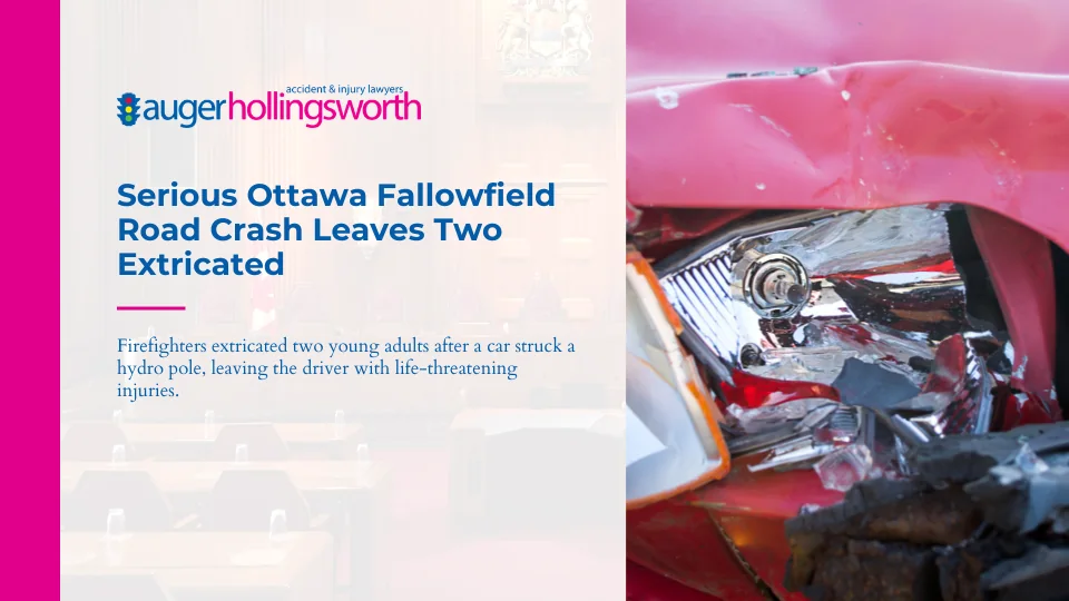 single vehicle crash on fallowfield road in ottawa